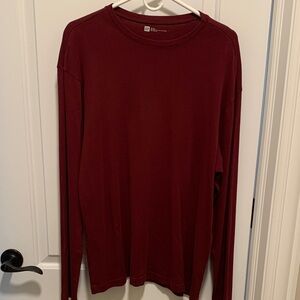 GAP Men's Deep Red Long Sleeve Tee